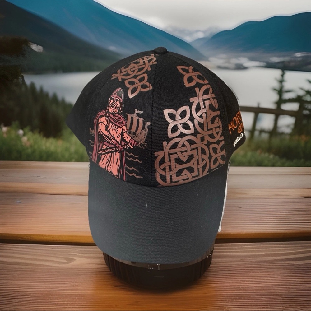 Disney Parks World Epcot World Showcase Norway Viking Graphic Baseball Hat NWT